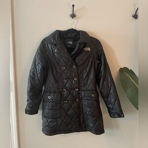 The North Face Black Puffer Coat with Quilted Design
